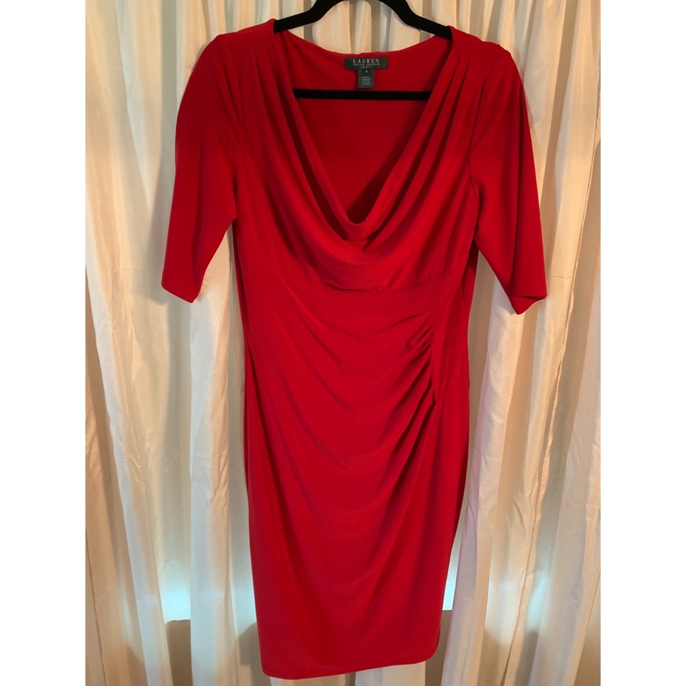 Ralph Lauren Red Dress with Sleeves